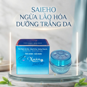 Kem xuân saieho trắng da tái tạo ngừa nếp nhăn trà xanh sữa non 18g