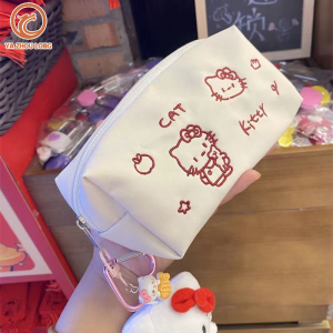 Ya zhou dài thêu bút chì hoạt hình túi dễ thương cô gái Hộp văn phòng phẩm văn phòng phẩm học sinh sức chứa lớn Túi lưu trữ giá trị cao