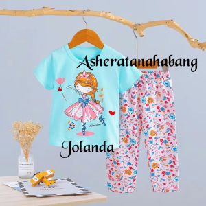 Setelan Baju Tidur Import Anak Cewek Celana Panjang Tangan Panjang Umur 1 - 12 Tahun Piyama Anak Cewek FreeOngkir Cash Back Bisa COD