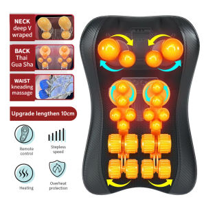 JAIYORL Electric Back Massager Body Massage Cushion Deep-V Kneading Shoulder Neck Massage