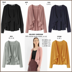 Cardigan Wanita Murah 091 Waterfall 5 Warna (bahan stretch melar)