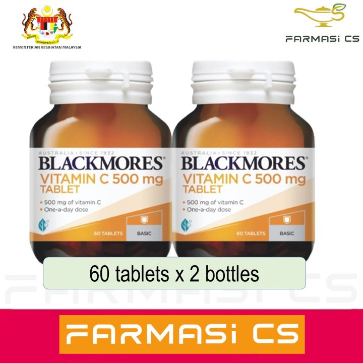 PROMO BLACKMORES Vitamin C 500mg 60 tablets x 2 bottles EXP11/2025