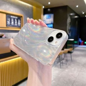 Hard Case Hybird Hologram Silver Feather Clarity Swirl Hologram Tekstur Kompatibel Untuk Vivo V50 5G Vivo V50 Lite 4G Vivo V50 Lite 5G Vivo V60 5G Vivo V60 Pro V60 Lite 4G Vivo V60 5G
