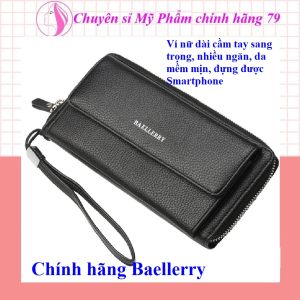 Ví nữ ví nữ dài cầm tay BAELLERRY Ví nữ thời trang da mềm siêu bền 205cm