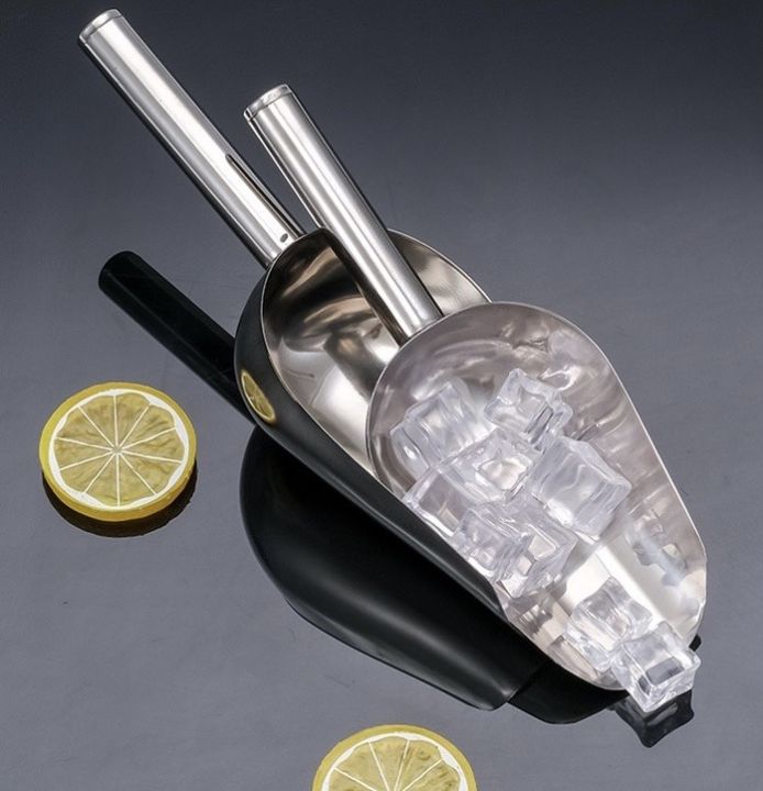 Muỗng/muôi xúc đá inox cỡ trung (24x10.5cm) dày đẹp, sáng bóng (loại ...
