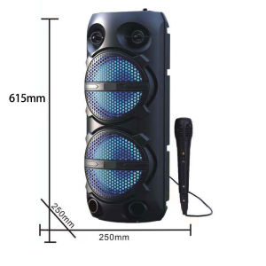 【ZQS8803】18 Inches Portable Bluetooth Speaker With Mic Outdoor Original Super Bass Stereo RGB Wireless Bluetooth Speaker With Mic 17 inch Portable Original Dual Speaker Stereo Karaoke Set