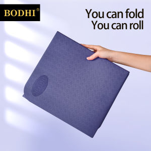 Yoga Mat Foldable Travelling Eco Friendly TPE  Exercise Mat No Smell Non slip for All Types of Yoga Pilates & Floor Workouts Large Mat  Carry Bag