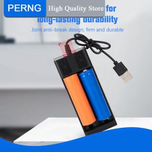[PERNG] Tehe 1 2 Slots Smart 18650 Charger Lithium Battery Charger Universal Battery USB Charger Smart Chargering For Rechargeable Batteries Li-Ion Battery Charger