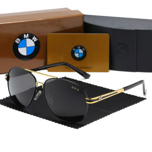 Authentic BMW Polarized Sunglasses For Men Fishing Driving Sunny Protection Sunshade Men Outdoor Metal Frame With Case