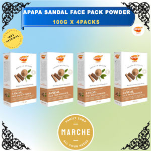 4X APAPA Sandal Face Pack Powder 100g #Marche Family Shop#