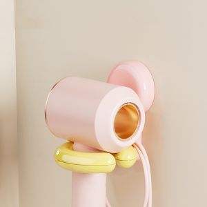 YIDIA พลาสติก ที่ยึดไดร์เป่าผมแบบดูด ไม่ต้องเจาะ ติดผนัง ชั้นวางเครื่องเป่าผม ใช้งานได้จริง ใช้ซ้ำได้ ที่ยึดไดร์เป่าผม สำหรับบ้าน