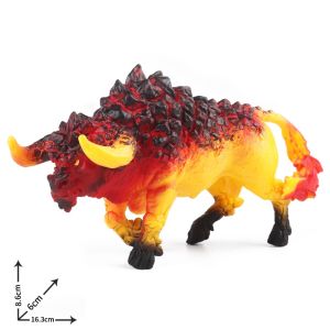 Fantasy Mythical Animal Figures Set Fire Cow Ice Dragon Octopus Monster Werewolf Simulation Model Toy Collection for Kids Ornament