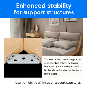 X22072103AC Stainless Steel Multi-Function Angle Bracket for All Seasons Home Use Renovation  Smooth & Durable  Rust-Resistant