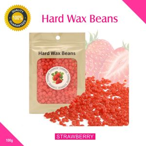 Strawberry Hard Wax Beans for Hair Removal 100g - Natural Fragrance - Quality Guaranteed - Hair Removal Product - Beauty Personal Care Item
