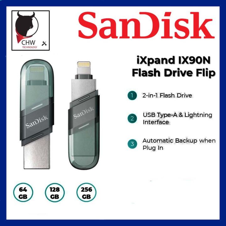 SANDISK IXPAND FLASH IOS DRIVE OTG 64GB 128GB 256GB | Lazada