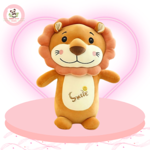Gối Ôm Hình Sư Tử Smile Vải Nhung Cao Cấp Mềm Mịn HADA