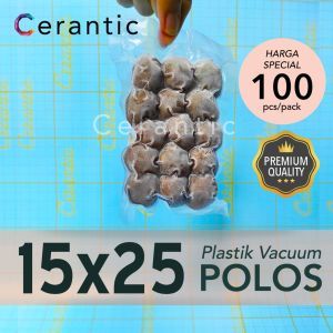 Plastik Vacum POLOS 15x25 / Plastic Vacuum Bag 15 x 25 isi 100