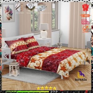 Sprei katun motif batik flowers aesthetic anti geser king size motif batik flowers LP