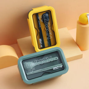 Lunch Box Bento / Kotak Makan / Tempat Makan trasparan 850 ML BPA FREE