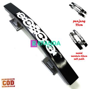 handle tarikan pegangan pull perlengkapan gagang pintu rumah minimalis panjang 33cm model montain hitam mt3 putih untuk pintu depan dan kamar