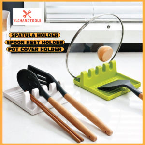 [READY STOCK] Multifunction Kitchen Tools Spatula Shelving Tray Utensil Rest Spoon Rest Heat Resistant Pot Lid Holder