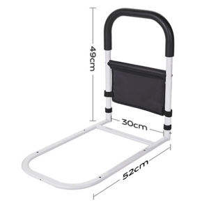 Safety Handle Bed Rail Guard For Elderly Get Up Assistive Bedside Handrail Household Patients Protect With Storage Bag#17773
