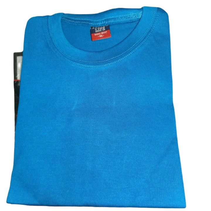 LIGHT BLUE ACTIVE LIFE ROUND NECK T SHIRT FOR MEN Cotton Short