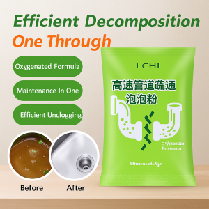 Effective in 5 seconds⚡ Pipeline dredging bubble powder Dirt dissolving agent Deodorant Kitchen anti-blocking dredging agent Quick dredging of toilet and kitchen sewers