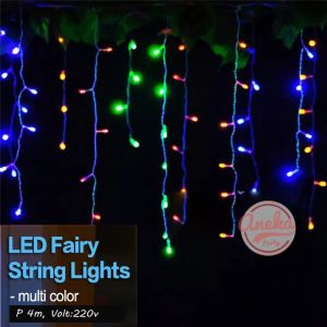 lampu tumbrl tirai rainbow / lampu led hias natal dekorasi String LED / lampu dekorasi murah