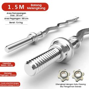 JIOAYNG Peralatan kebugaran rumah seperti batang barbell dumbbell barbell olimpiade batang barbell standar angkat beban jembatan pingg