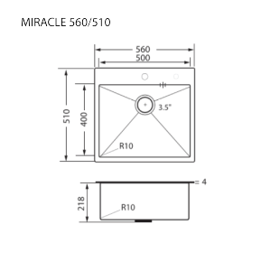 EVE อ่างล้างจาน รุ่น MIRACLE 560/510