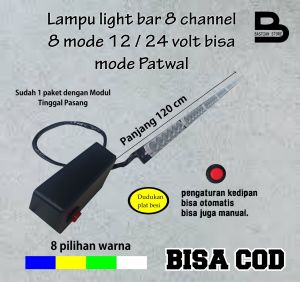 Light bar  Light bar 24 v  light bar strobe  light bar mobil  light bar raptor lampu ligh bar strobe  lampu light bar  lightbar raptor 8 channel 8 mode bisa 12 atau 24 volt