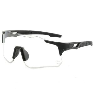 MIIQNUS Wrap Around Sports Sunglasses UV Protection Color Change Biking Eyewear Wide Field Non-slip Sport Shades Men