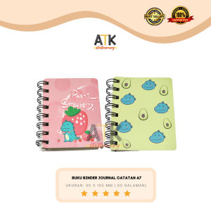 Buku Notebook Ring Motif Fancy A7 80 Lembar Buku Catatan Spiral atk