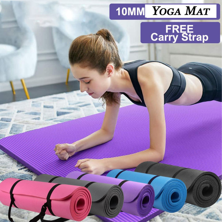 Extra Thick Yoga Mat Exercise With Carryings strap Lazada PH