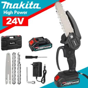 🥇MADE IN JAPAN🥇MAKITA Electric Chainsaw Wood Cutting Saw Blade Cordless Electric Chainsaw 6inch Shears Rechargeable Handheld Pruning Wood Saw Garden Tool