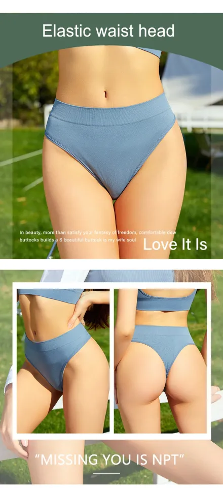 FallSweet Sexy Panties Women Cotton Underpants Mid Waist T-Back Female  Underwear Bikini Lingerie