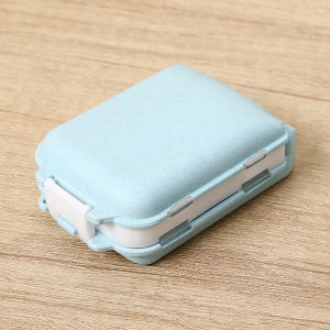 3 Layer Medicine Organizer Box for Travel Folding Medicine Box Portable Travel Pill Box Drug Storage Organizer Mini Wheat Straw Pill Box – Portable Vitamin & Medicine Storage Dispenser for Travel