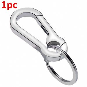 Key Chain Metal Car Keychain Bag Pendant Connector Press-type Fastener Outdoor Climb Keychains Key Buckle Strong Carabiner