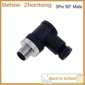 Behoo 1Pc M12 sensor connector 3 4 5 pin male female straight right angle plug