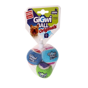[GiGwi] Tennis Ball Bundle Pack - For Active Dogs to Play Fetch And Chase | Bounces & Floats | | With Built-in Squeaker & Suitable For Chewing And Made For Dogs of All Breeds