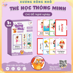 Thẻ học thông minh Mini Flashcard song ngữ Anh - Việt nhiều chủ đề cho bé lựa chọn Xương Rồng Nhỏ