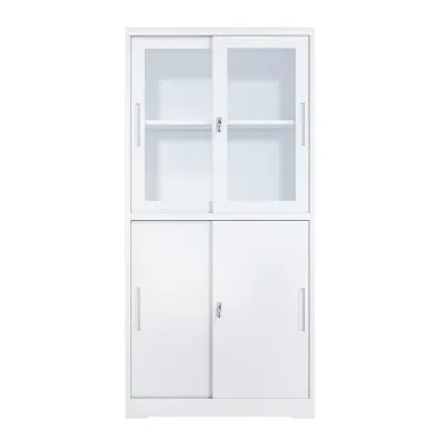 FURDINI ตู้เหล็กสูงบานเลื่อน KULLEN FYD-W017 สีขาว จัดส่งโดย HomePro