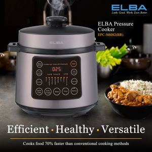 ELBA Electric Pressure Cooker EPC-N6082(BR) Various Cooking Function 6.0L / 1000W Keep Warm Peruik Tekanan