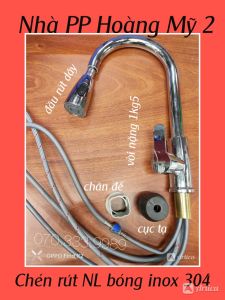 [Vòi Rút Bóng] Vòi rửa chén bát Nóng Lạnh Rút Dây Bóng hàng nặng Tay đúc