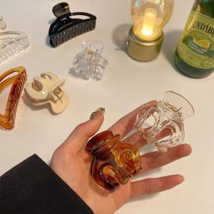 AISHGAcrylic transparent clip claw hair clip hair clip French simple and elegant hair accessories headwear