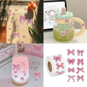 500 cái Bowknot Sticker lấp lánh nhãn dán niêm phong gói nhãn cho scrapbooking bao bì trẻ em bổ ích Sticker