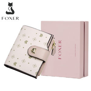 FOXER Women Wallet Exclusive Design Ladies Wallet PVC Artificial Leather Coin Purse Elegant Short Wallet Ladies Card Holder