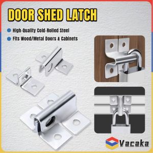 Vacaka Steel Hasp Staple Gate Door Shed Latch Lock Safety Lock Metal Padlock Staple Hasp 1Pc