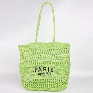 New Letter Embroidery Straw Shoulder Bag Large Capacity Hollow Woven Tote Versatile Women Beach Vacation Bag With Inner Pouch